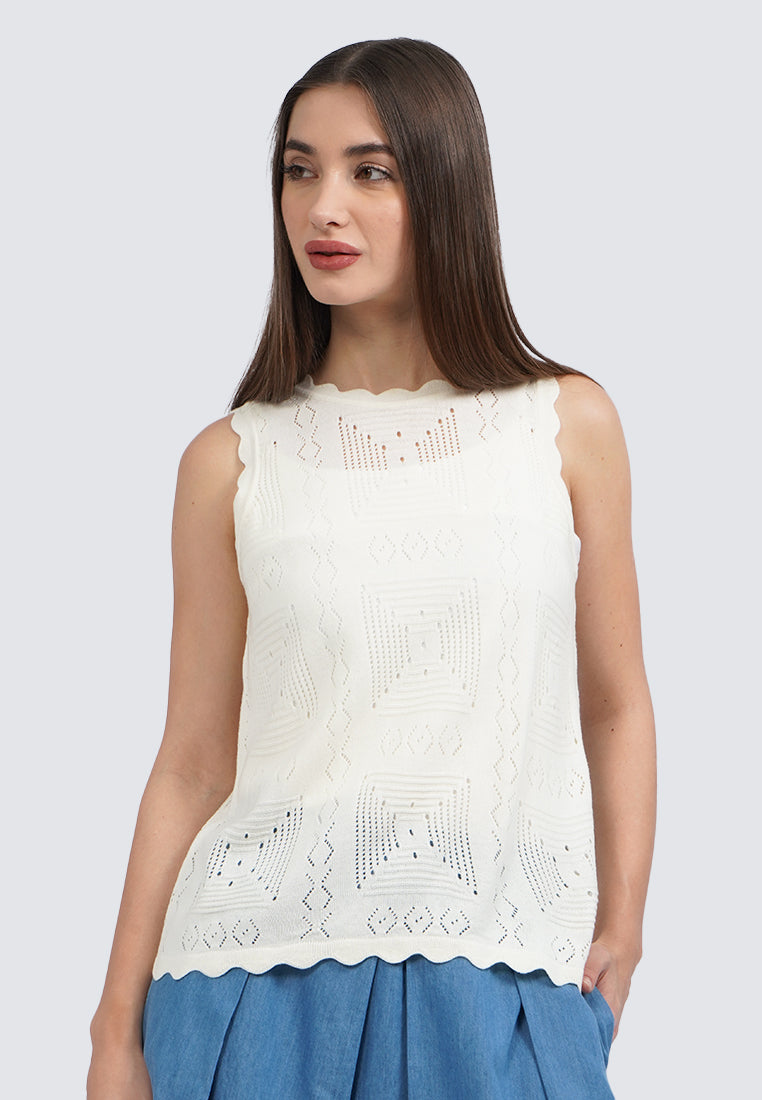 Hedra Knit Top - Off White