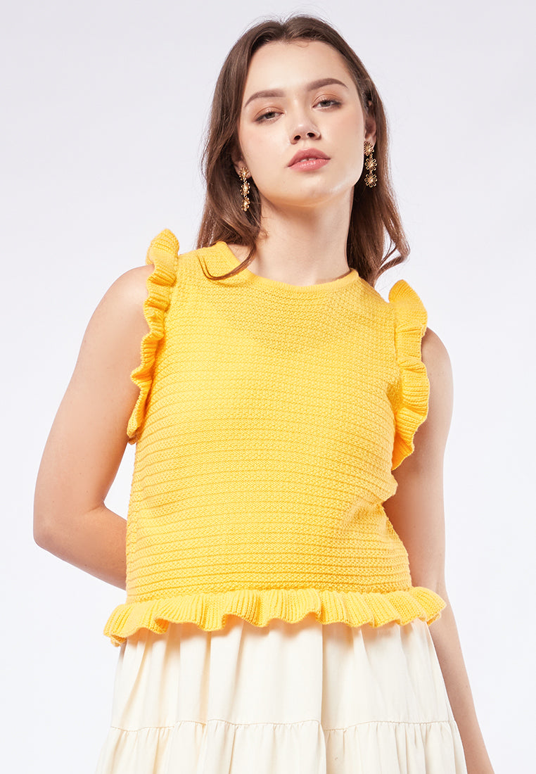 luna frill vest main image 1