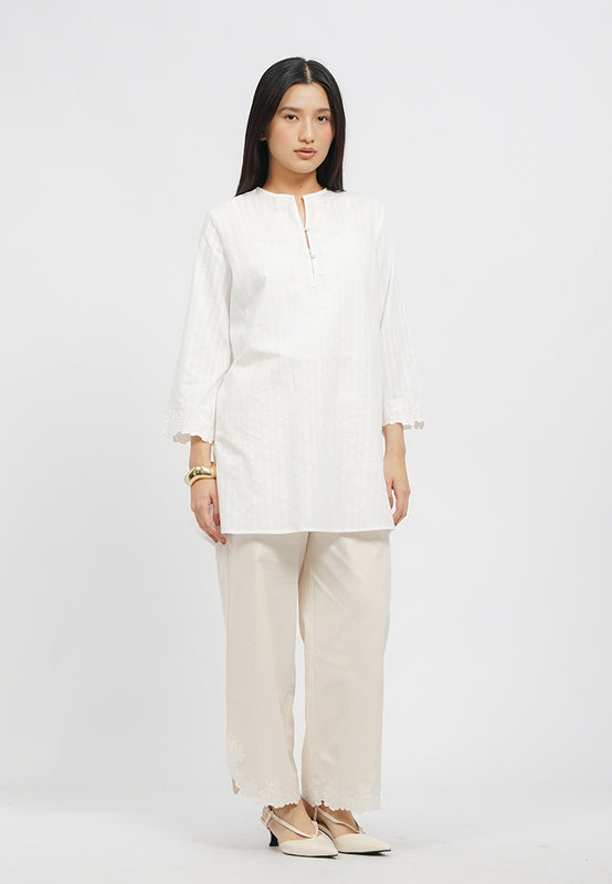 Textured Long Sleeve Tunic with Inner – et cetera